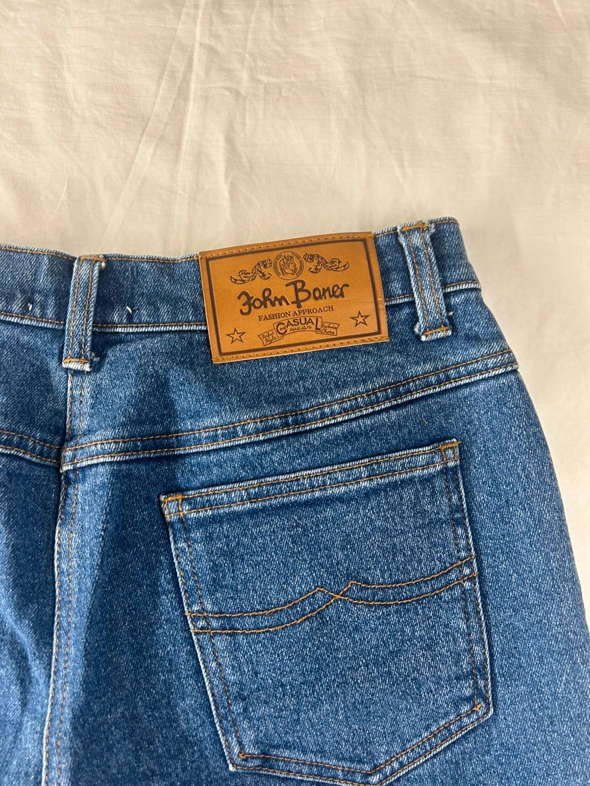 Navy blue straight flared john baner jeans size 42 – photo 15